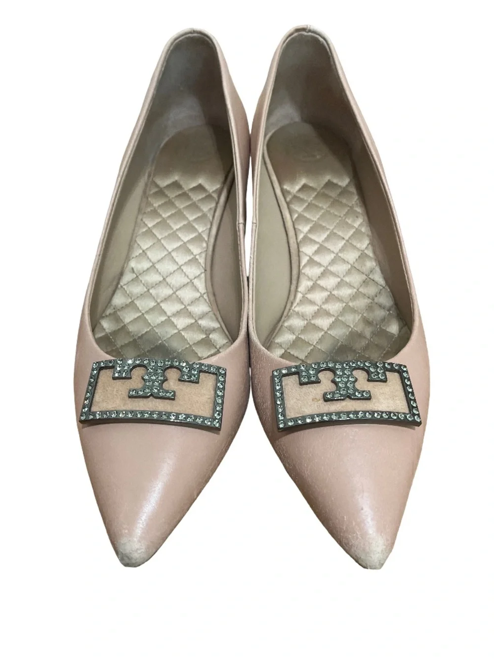 Tory Burch Women's 7.5 Pink Pointed Toe Flats